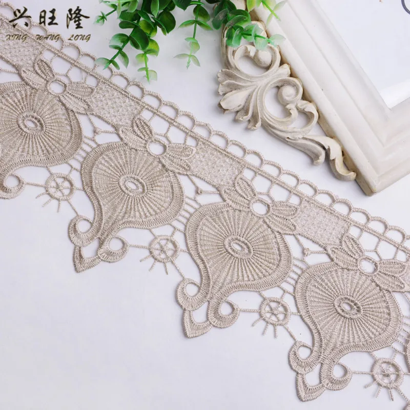 XWL 13M/lot 13.5cm Wide Water Soluble Lace Trim DIY Sewing Craft Patchwork Material Ribbon Belt Embroidery Trimming Decor | Дом и сад