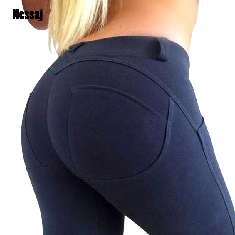 Nessaj 2019 Fashion Good Quality Low Waist Elastic Leggings Push Up Pants Women Sexy Hip Skinny In Stretch Cotton Leggings
Nessaj 2019 Fashion Good Quality Low Waist Elastic Leggings Push Up Pants Women Sexy Hip Skinny In Stretch Cotton Leggings