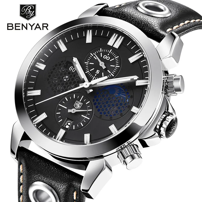 Benyar Watch Men Fashion Business Quartz Clock Men's Watches Top Brand Luxury Pilot Military Watch Water Relogio Masculino Gift
Benyar Watch Men Fashion Business Quartz Clock Men's Watches Top Brand Luxury Pilot Military Watch Water Relogio Masculino Gift