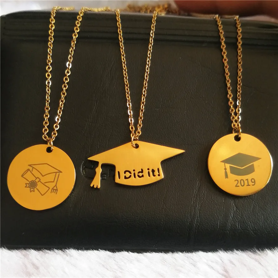 Personalized Grduation Gift Stainless Steel I Did It Graduation Hat Necklaces Women Gold Chain Best Friends Custom Jewelry BFF
Personalized Grduation Gift Stainless Steel I Did It Graduation Hat Necklaces Women Gold Chain Best Friends Custom Jewelry BFF