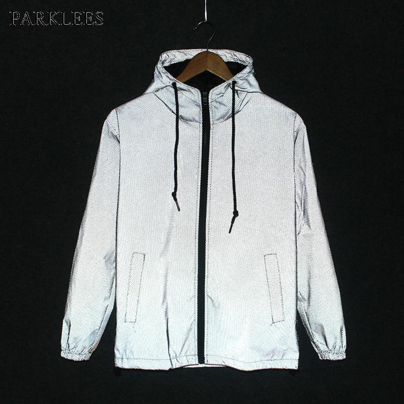 Mens Mesh Reflective Noctilucent Light Hooded Jacket 2019 New Hip Hop Fluorescent Running Streetwear Waterproof Coat Outwear 2XL
Mens Mesh Reflective Noctilucent Light Hooded Jacket 2019 New Hip Hop Fluorescent Running Streetwear Waterproof Coat Outwear 2XL