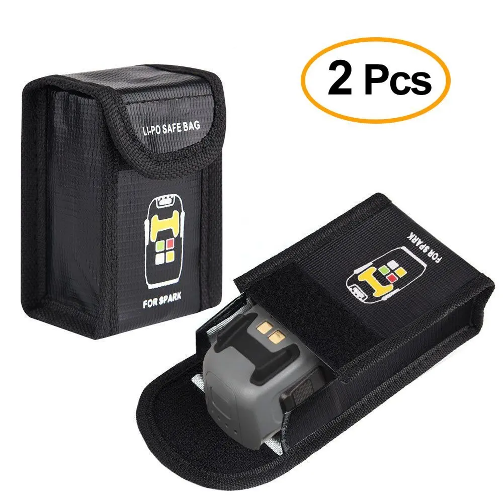 2Pcs Lipo Battery Safety Guard Bag Protective Cover Safe Bag Explosion-proof Storage Bag for DJI SPARK Battery
2Pcs Lipo Battery Safety Guard Bag Protective Cover Safe Bag Explosion-proof Storage Bag for DJI SPARK Battery