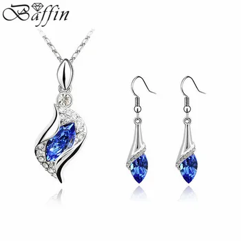 Fashion jewelry sets crystal channel necklace Earrings made with Austria Elements jewellery for women
Fashion jewelry sets crystal channel necklace Earrings made with Austria Elements jewellery for women