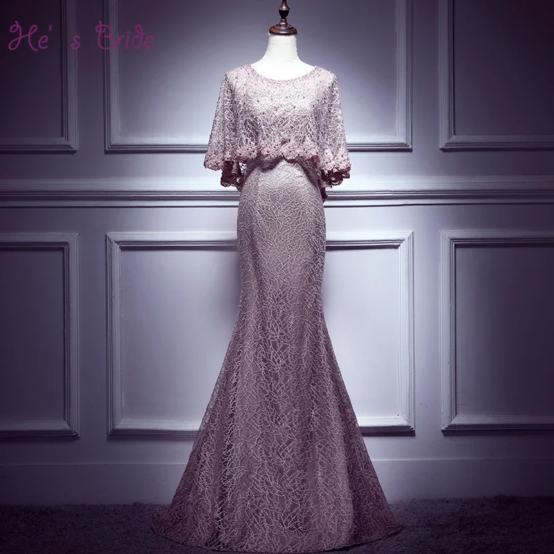 He's Bride Lace Shawl Zipper Back Floor-Length Train Mermaid Evening Dresses Long Custom Party Formal Gown Vestido De Noche
He's Bride Lace Shawl Zipper Back Floor-Length Train Mermaid Evening Dresses Long Custom Party Formal Gown Vestido De Noche