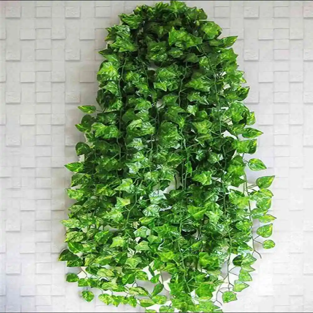 1PC Lizard Habitat 2M Artificial Scindapsus Aureus Vine Reptiles Simulation Design Terrarium Decor High Quality