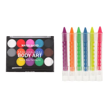 15 Colors Water Based Face Body Paint Brush Art Makeup 6 Colors Painting Sticks Set Halloween Festive Fancy Dress Props
15 Colors Water Based Face Body Paint Brush Art Makeup 6 Colors Painting Sticks Set Halloween Festive Fancy Dress Props