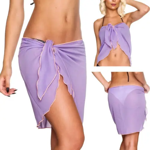 New Sexy Mini Sarongs Beach Skirt Sheer Chiffon Short Length Cover-Ups Wrap Solid Swimwear High Waist Bandage Bathing Cover Ups
New Sexy Mini Sarongs Beach Skirt Sheer Chiffon Short Length Cover-Ups Wrap Solid Swimwear High Waist Bandage Bathing Cover Ups