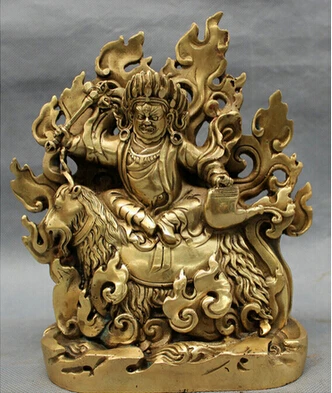 Bronze home decoration Brass 8 " Tibet bronze budismo Joss deus Vajra Mahakala buda passeio riqueza
Bronze home decoration Brass 8 " Tibet bronze budismo Joss deus Vajra Mahakala buda passeio riqueza