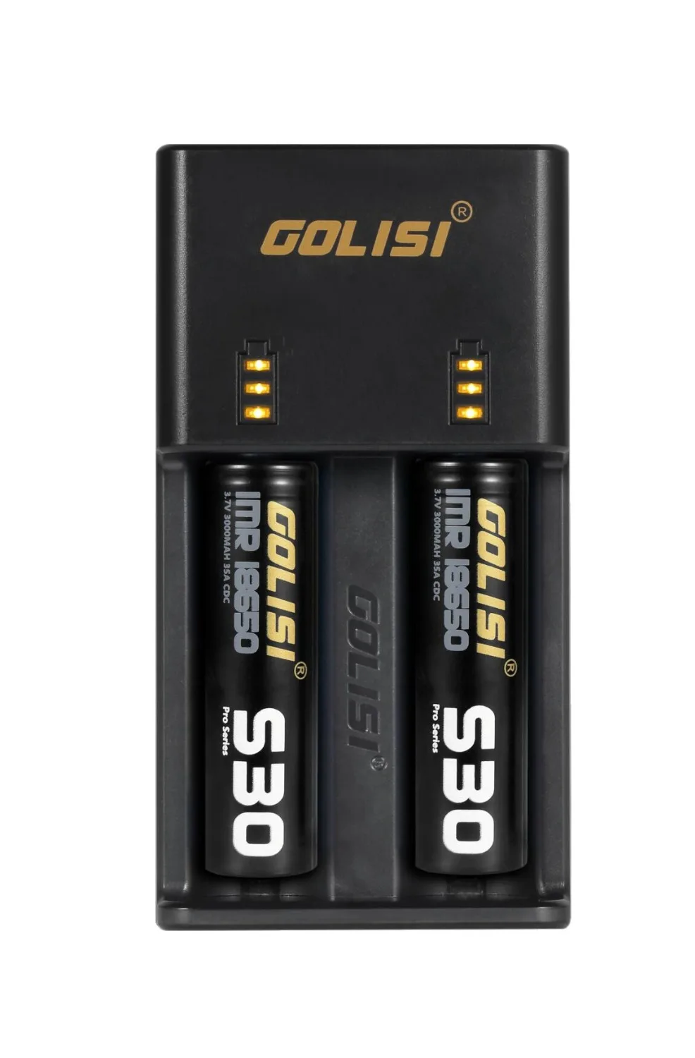 1 шт. GOLISI O2 2A Быстрая зарядка два слота AC 110-240 В 50/60 Гц DC 12 В/1A Li-Ion для 18650 21700