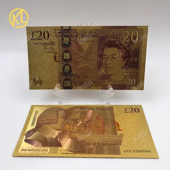 100pcs/lot Top Selling Colorful UK Pound 20 Banknote Normal Gold Plated Currency Bill British craft Money With COA
100pcs/lot Top Selling Colorful UK Pound 20 Banknote Normal Gold Plated Currency Bill British craft Money With COA