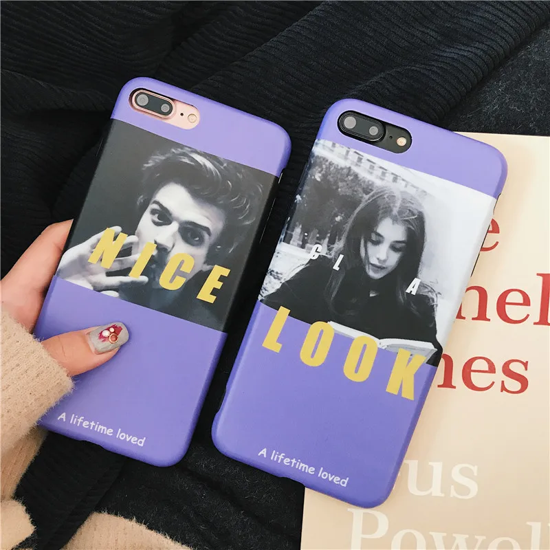 Art purple illustration couple Phone case For iphone 6 6s 7 8 case For iphone 7 8 puls cases Soft silicone cover Funny letters
Art purple illustration couple Phone case For iphone 6 6s 7 8 case For iphone 7 8 puls cases Soft silicone cover Funny letters