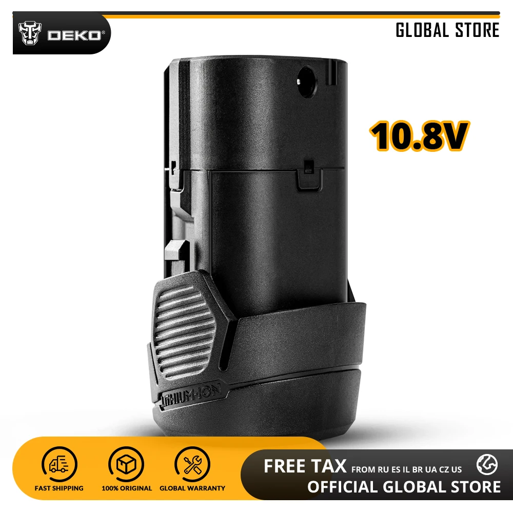 DEKO Battery10.8V 10.8V 1300mAh Lithium Ion Battery for GCD10.8DU3 Cordless Drill Replaceable Battery Pack
DEKO Battery10.8V 10.8V 1300mAh Lithium Ion Battery for GCD10.8DU3 Cordless Drill Replaceable Battery Pack