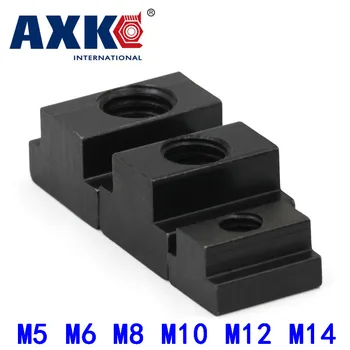 

5Pcs M5 M6 M8 M10 M12 M14 DIN508 Black Oxide Finish Grade 8.8 Carbon Steel T-Slot Nut Tapped Through Slot T-nuts Furniture HW113