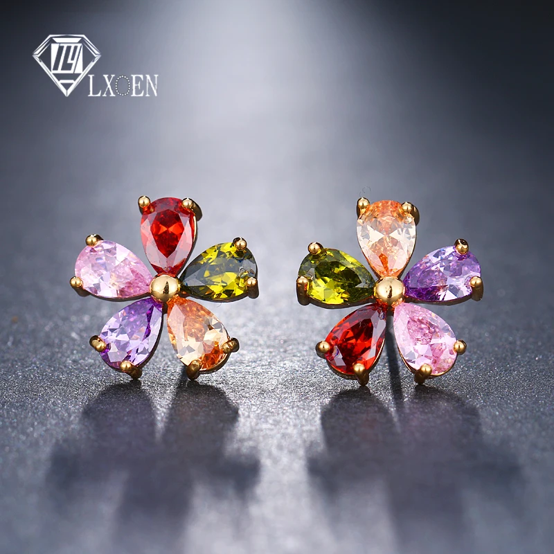 LXOEN Flower Women Stud Earrings With AAA Cubic Zirconia Ear Studs Silver Color Earrings for Women brinco Jewelry Gift bijoux
LXOEN Flower Women Stud Earrings With AAA Cubic Zirconia Ear Studs Silver Color Earrings for Women brinco Jewelry Gift bijoux