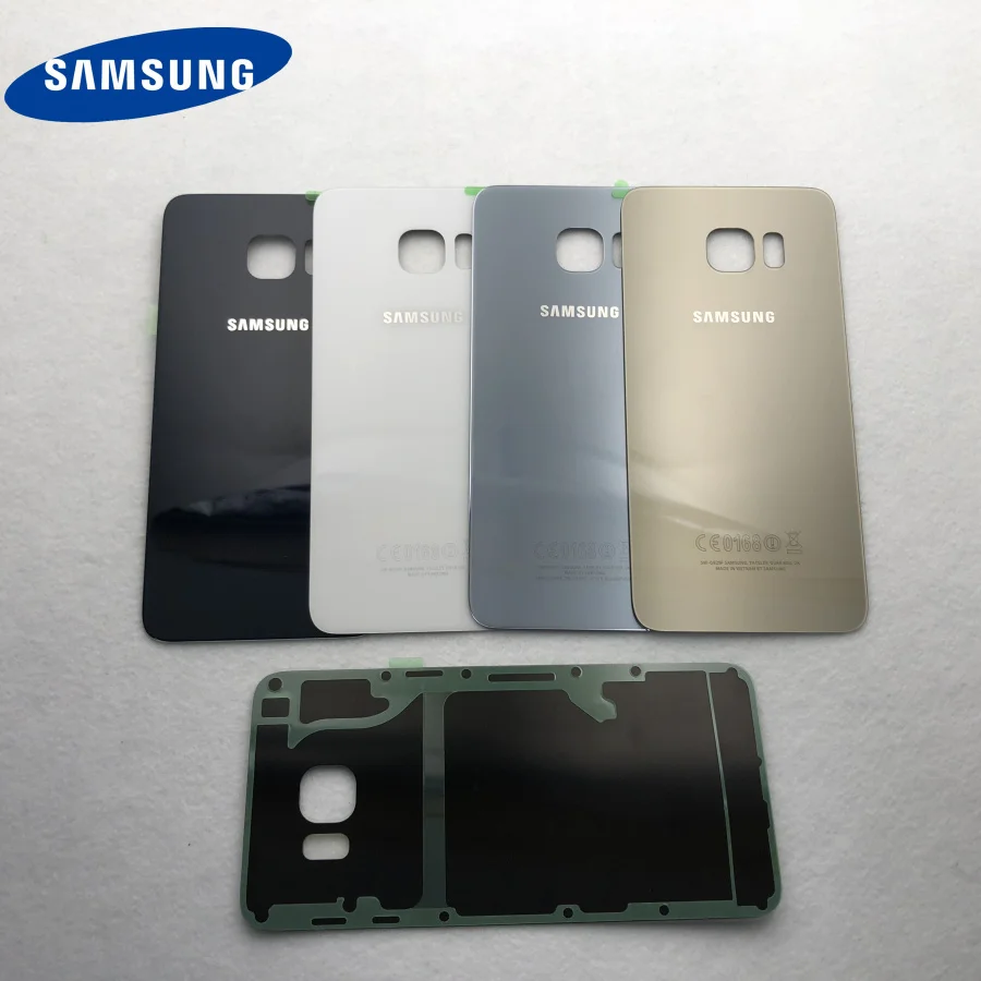Original Glass For Samsung Galaxy S6 edge+ Plus G928 G928F Back Battery Cover Door Rear Housing Case Replacement + Sticker | Мобильные