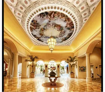 3d murals wallpaper custom Royal angel roof zenith painting murals murals wallpaper