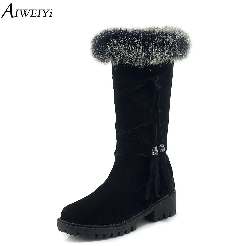 AIWEIYi Ladies Thick Fur Knee High Boots For Women Med Heels Boots With Fur Shoes Women Winter Warm Botas Footwear Shoes
AIWEIYi Ladies Thick Fur Knee High Boots For Women Med Heels Boots With Fur Shoes Women Winter Warm Botas Footwear Shoes
