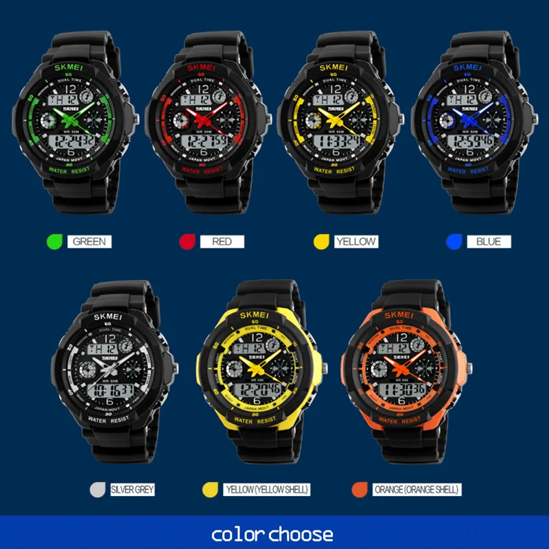 Men's Watches Man Clock Dual Display Digital Quartz Wristwatch Mens LED Sport Watch Men Waterproof reloj hombre 2018 SKMEI
Men's Watches Man Clock Dual Display Digital Quartz Wristwatch Mens LED Sport Watch Men Waterproof reloj hombre 2018 SKMEI