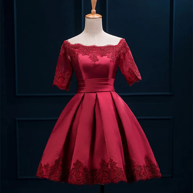 2017 plus size prom partido noiva vestido curto da dama de honra brinde terno Off Ombro vinho tinto vestidos atacado
2017 plus size prom partido noiva vestido curto da dama de honra brinde terno Off Ombro vinho tinto vestidos atacado