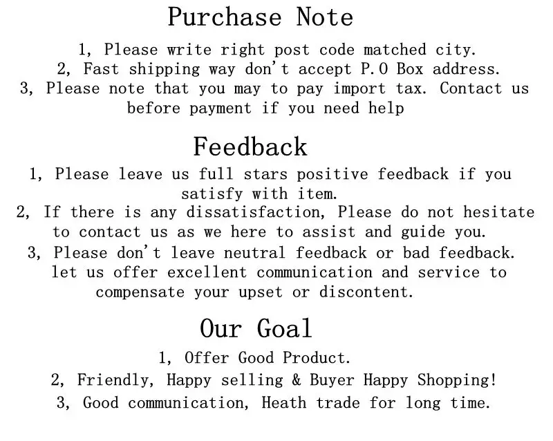 5 purchase guidelines for feedback