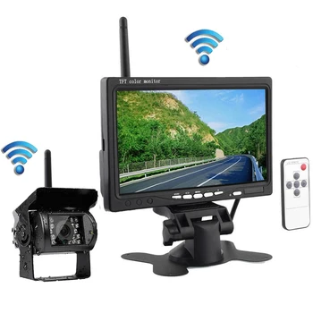 Wireless Reverse Reversing Camera & IR Night Vision 7" Car Monitor for Truck Bus Caravan RV Van Trailer Rear View Camera
Wireless Reverse Reversing Camera & IR Night Vision 7" Car Monitor for Truck Bus Caravan RV Van Trailer Rear View Camera
