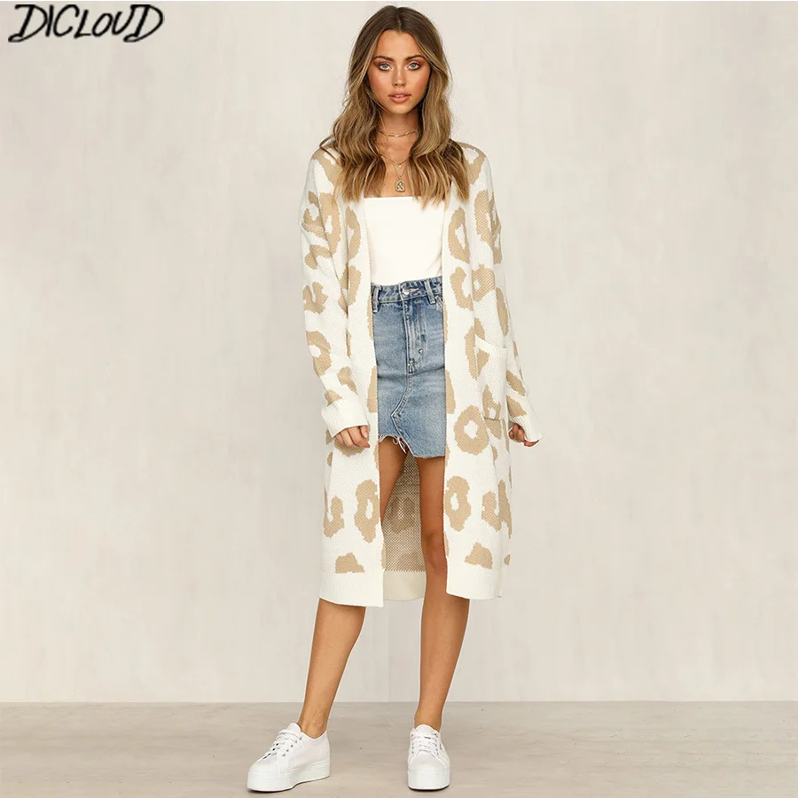 Leopard Printed Casual Sweaters Women cardigan Knitted Pocket Letter Long Coats Female 2019 Fashion New Plus Size Coat Ladies XL
Leopard Printed Casual Sweaters Women cardigan Knitted Pocket Letter Long Coats Female 2019 Fashion New Plus Size Coat Ladies XL