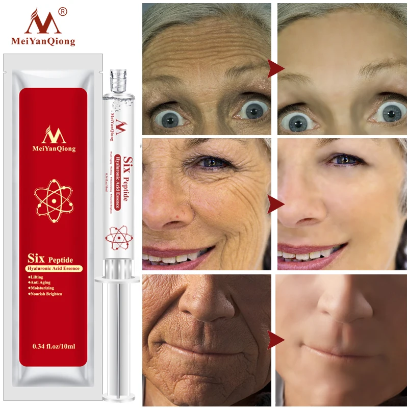 Six Peptide Hyaluronic Acid Essence Anti Aging Anti Wrinkle Lifting Face Serum Repair Concentrate Rejuvenation Skin Care Cream
Six Peptide Hyaluronic Acid Essence Anti Aging Anti Wrinkle Lifting Face Serum Repair Concentrate Rejuvenation Skin Care Cream
