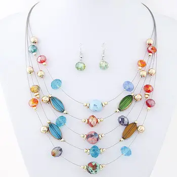 Fashion Necklaces women Choker Bohemian Crystal Multilayer Colorful Beads wholesale jewelry
Fashion Necklaces women Choker Bohemian Crystal Multilayer Colorful Beads wholesale jewelry