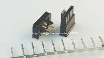 100 sets Micro-Fit connector 3.0mm 1x5 Pin 5 P Wafer Right Angle Plus Receptacle Housing and terminal wire to board connnector 
100 sets Micro-Fit connector 3.0mm 1x5 Pin 5 P Wafer Right Angle Plus Receptacle Housing and terminal wire to board connnector