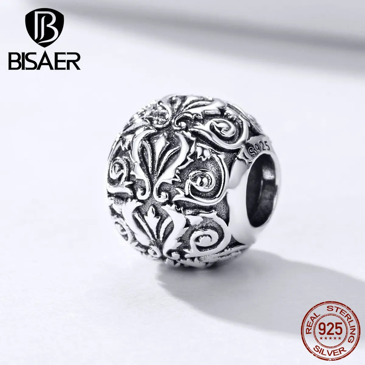 BISAER Genuine 925 Sterling Silver European Love Beads Round Circle Charms fit Women Bracelets Vintage Jewelry Making ECC1179
BISAER Genuine 925 Sterling Silver European Love Beads Round Circle Charms fit Women Bracelets Vintage Jewelry Making ECC1179