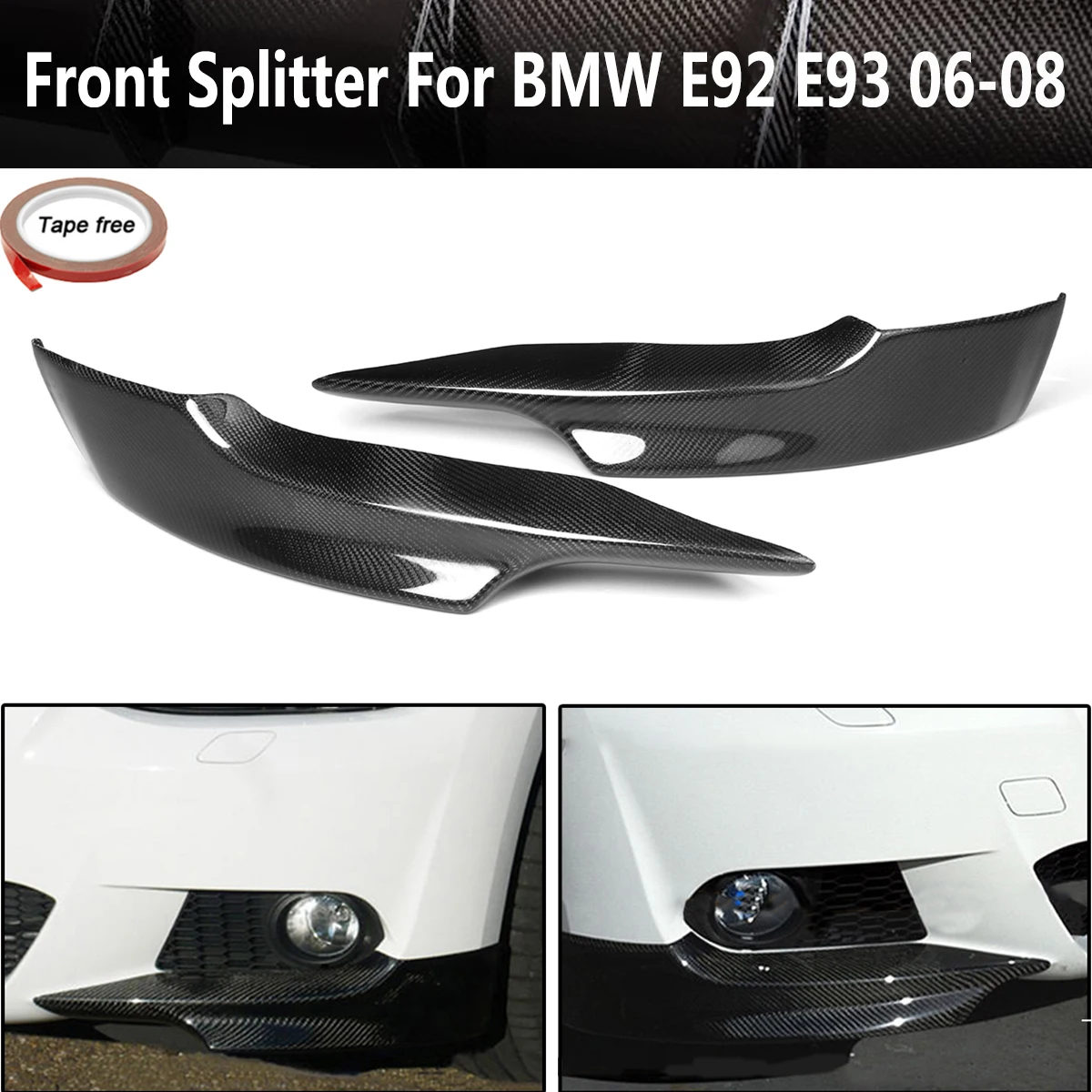 2PCS Carbon Fiber M Sport Front Bumper Side Splitter Diffuser Lip for BMW E92 E93 2006 2007 2008 PRE-LCI M-Tech
2PCS Carbon Fiber M Sport Front Bumper Side Splitter Diffuser Lip for BMW E92 E93 2006 2007 2008 PRE-LCI M-Tech