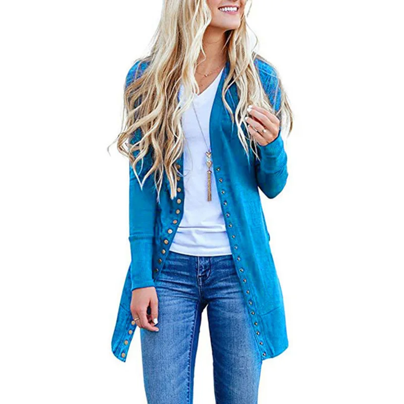 Women Spring Summer Autumn Cardigans Ladies Solid Color Long Section Long-sleeved Button Zip-up Coat Plus Size S-2XL Cardigans
Women Spring Summer Autumn Cardigans Ladies Solid Color Long Section Long-sleeved Button Zip-up Coat Plus Size S-2XL Cardigans