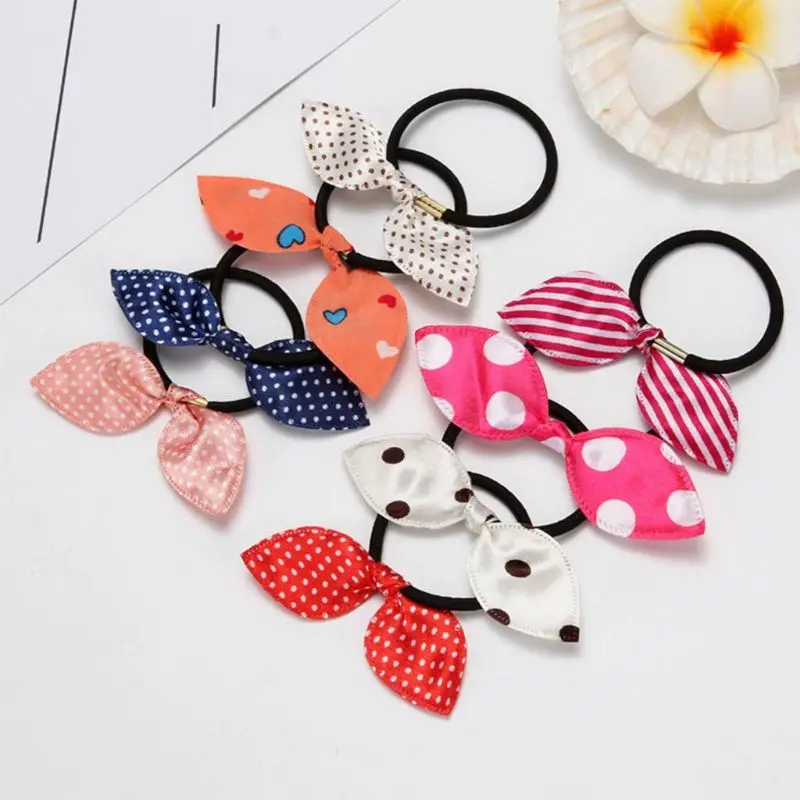 Women Girl Cute Long Rabbit Ears Bowknot Elastic Hair Rope Polka Dot Stripe Heart Cloth Rubber Band Metal Buckle Ponytail Holder
Women Girl Cute Long Rabbit Ears Bowknot Elastic Hair Rope Polka Dot Stripe Heart Cloth Rubber Band Metal Buckle Ponytail Holder