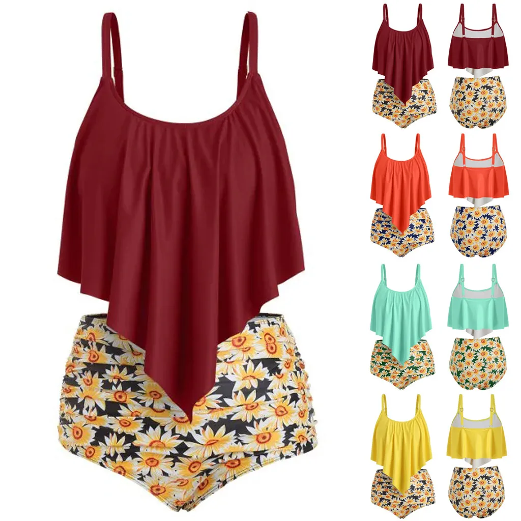 Swimwear Women Two Pieces Bathing Suits Top Ruffled With High Waisted Bottom Bikini Set Sexy Swimsuit Bikinis Maternity
Swimwear Women Two Pieces Bathing Suits Top Ruffled With High Waisted Bottom Bikini Set Sexy Swimsuit Bikinis Maternity