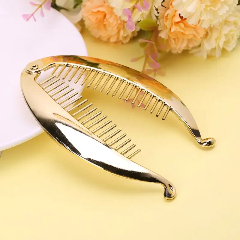 1PC Fashion Plastic Comb Clamp DIY Craft Fish Tail Banana Hair Clips Gold And Silver
1PC Fashion Plastic Comb Clamp DIY Craft Fish Tail Banana Hair Clips Gold And Silver
