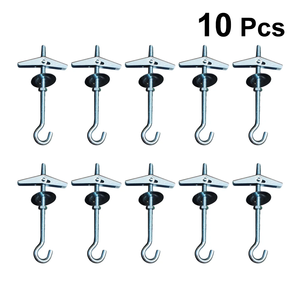 10 Pcs Carbon Steel Silver Ceiling Hook Heavy Duty Rustproof Carbon Steel Useful Spring Toggle Hooks Threaded Hooks
10 Pcs Carbon Steel Silver Ceiling Hook Heavy Duty Rustproof Carbon Steel Useful Spring Toggle Hooks Threaded Hooks