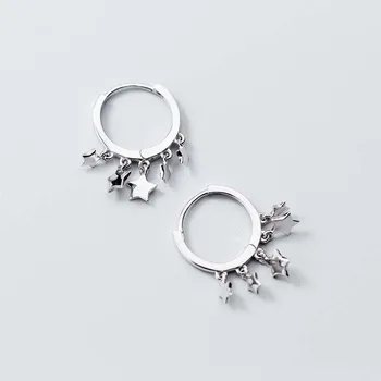 Pentagram Pendant Hoop Earrings Round Star Tassel 925 Sterling Silver Earring For Women Fashion Jewelry Female Accessories Gift
Pentagram Pendant Hoop Earrings Round Star Tassel 925 Sterling Silver Earring For Women Fashion Jewelry Female Accessories Gift
