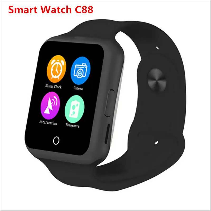 Новые смарт-часы android часы сим-карта C88 SmartWatch для IOS Android-смартфон Samsung HTC Xiaomi Sony