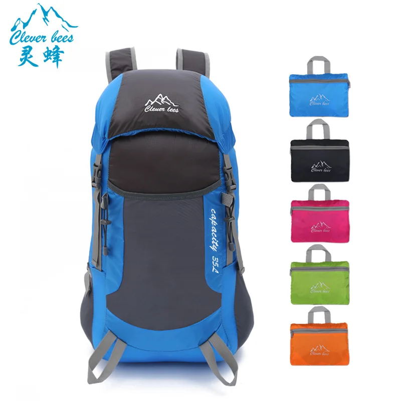 Cleverbees 2017 new ultra light skin camping folding bag package travel Professional mountaineering bag backpack portable 35L
Cleverbees 2017 new ultra light skin camping folding bag package travel Professional mountaineering bag backpack portable 35L