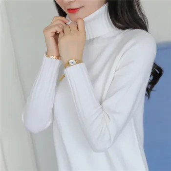 Autumn Winter Women Sweaters and Pullovers Turtleneck Long Sleeve Solid Warm Knitwear Jersey Mujer Invierno Pull Femme
Autumn Winter Women Sweaters and Pullovers Turtleneck Long Sleeve Solid Warm Knitwear Jersey Mujer Invierno Pull Femme