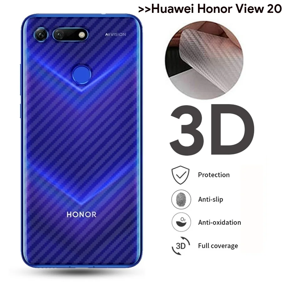 10Pcs 3D Carbon Fiber Back Cover Screen Protector For Huawei Honor View 20 Note 10 Lite Protective Film P Smart 2019 POT-LX1
10Pcs 3D Carbon Fiber Back Cover Screen Protector For Huawei Honor View 20 Note 10 Lite Protective Film P Smart 2019 POT-LX1