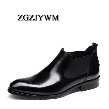 ZGZJYWM High Quality Men's Genuine Leather Black/Red Slip-On Pointed Toe Working Office Wedding Oxford Formal Ankle Boots
ZGZJYWM High Quality Men's Genuine Leather Black/Red Slip-On Pointed Toe Working Office Wedding Oxford Formal Ankle Boots