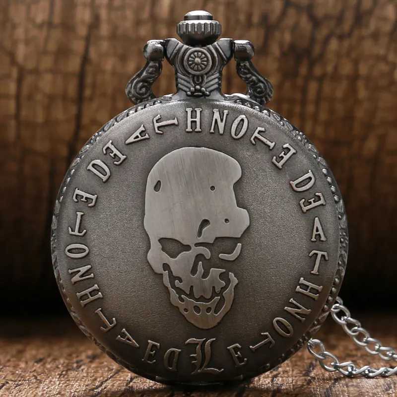 

New Arrival Hot Animation Death Note Cosplay Antique Style Full Hunter Pocket Watch with Long Sweater Necklace Chain