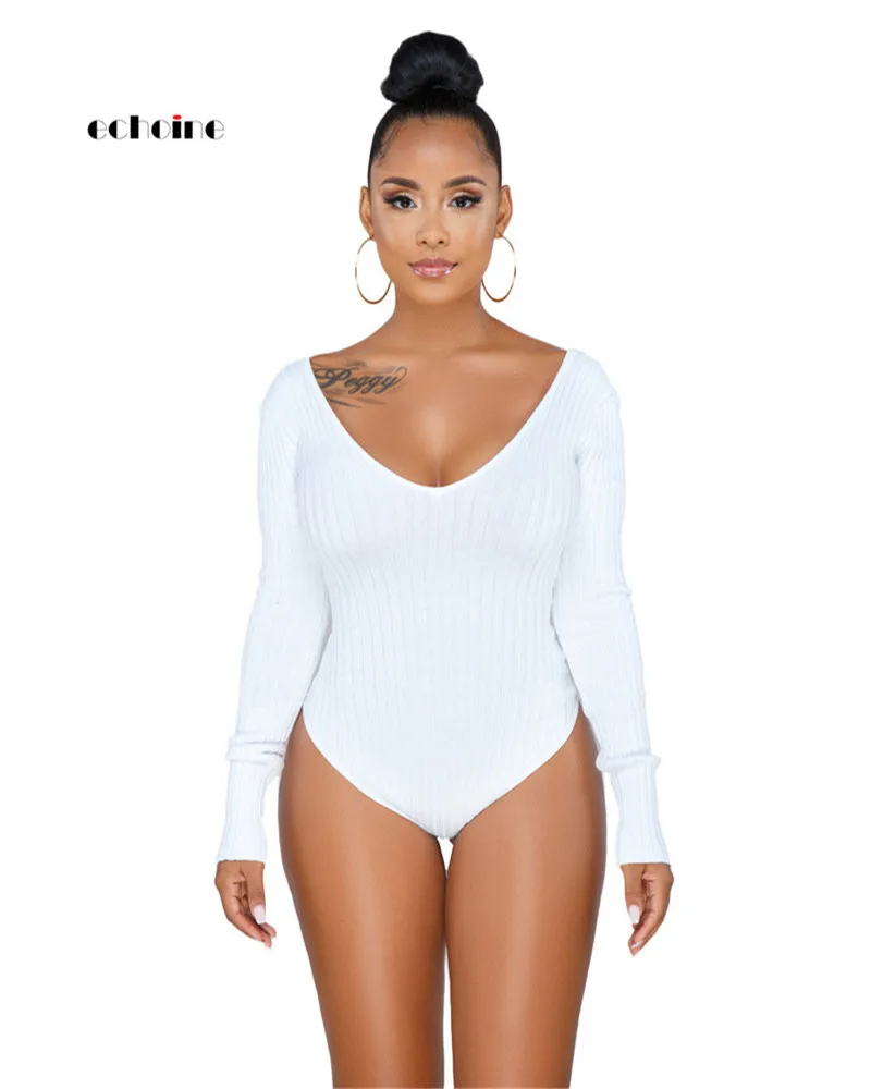 Echoine Jumpsuits Women 2018 Fashion Slim Knitted Warm Comfort V-neck Long Sleeved White Brown Leisure All Match Style Bodysuits
Echoine Jumpsuits Women 2018 Fashion Slim Knitted Warm Comfort V-neck Long Sleeved White Brown Leisure All Match Style Bodysuits