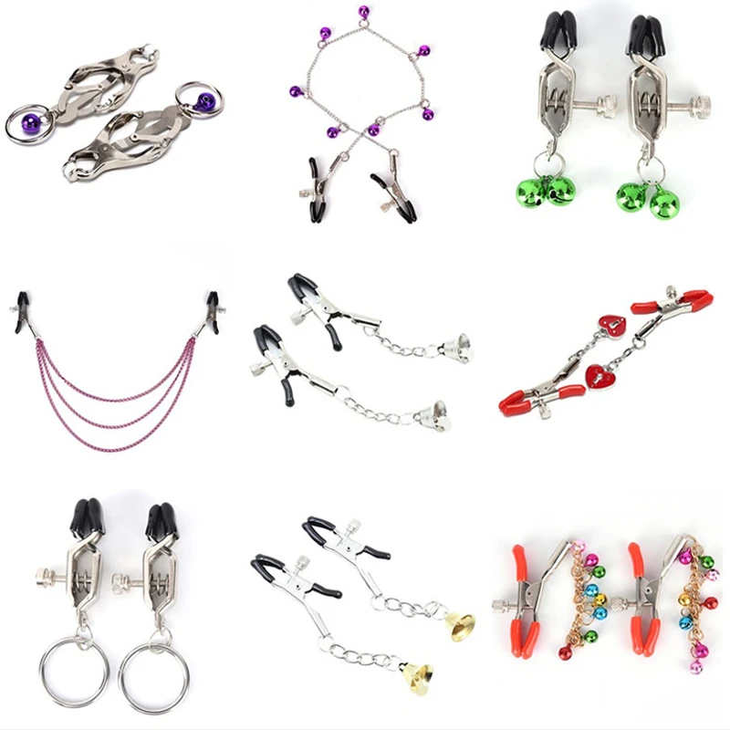 Зажимы на соски c двойной цепочкой купить со скидкой в секс шопе  Стимуляторы для груди  Зажимы для груди