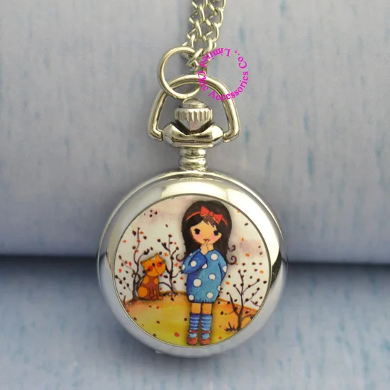 women drawing flower cute girl pocket watch necklace wholesale price good quality vintage stylish silver mirror hour antibrittle
women drawing flower cute girl pocket watch necklace wholesale price good quality vintage stylish silver mirror hour antibrittle