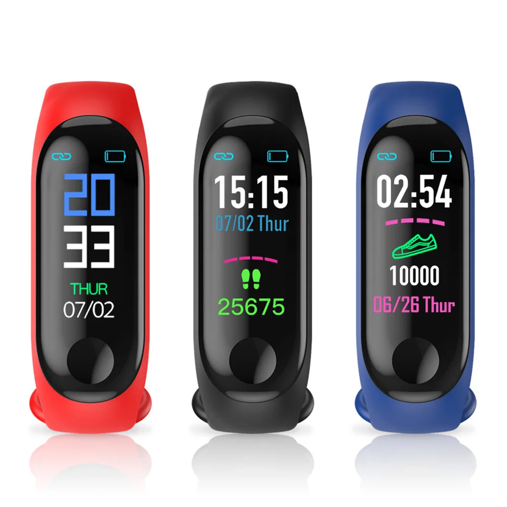 M3 Bluetooth Fitness Tracker Heart Rate Monitor Blood Pressure Smartwatch Smart Wristband Sport Smart Watch for ios android
M3 Bluetooth Fitness Tracker Heart Rate Monitor Blood Pressure Smartwatch Smart Wristband Sport Smart Watch for ios android