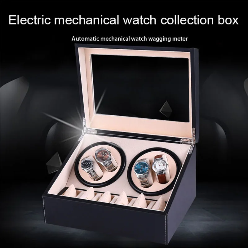 Automatic Mechanical Watch Winding Box Wooden Auto Silent Watch Winder Irregular Shape Transparent Cover Wristwatch Box
Automatic Mechanical Watch Winding Box Wooden Auto Silent Watch Winder Irregular Shape Transparent Cover Wristwatch Box