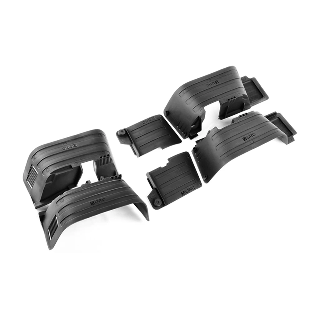Черные пластиковые передние и задние щитки от грязи INJORA брызговик для 1/10 RC Crawler