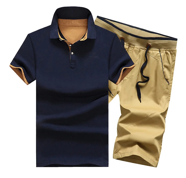Men Set Casual 2019 Summer Solid Slim Fit Tracksuit Male 2PC Poloshirts + Shorts Sets New Drawstring Elastic Sportsuit Turn Down
Men Set Casual 2019 Summer Solid Slim Fit Tracksuit Male 2PC Poloshirts + Shorts Sets New Drawstring Elastic Sportsuit Turn Down